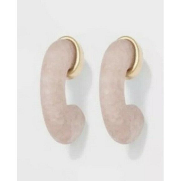 Semi-Precious Small Hoop Earrings -Various Colors - Picture 3 of 5